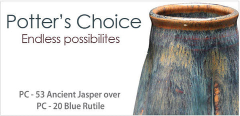 Amaco Potter's Choice Glaze - Gallon, Blue Rutile 