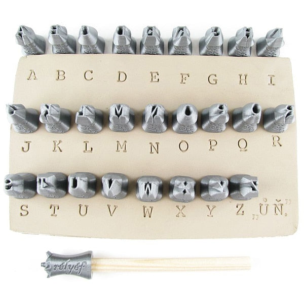 928164 Letter Stamp Set, 1/2 in