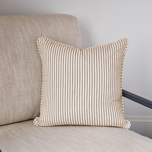 Accent Pillow-Cream Textured Stripes 18X18