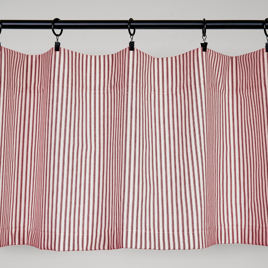 Ticking Stripe Valance Red – Southern Ticking Co.