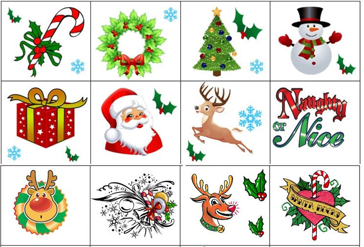 Christmas Glitter Tattoo Stencils Products  Page 2 of 3  Temporary Tattoo  Store