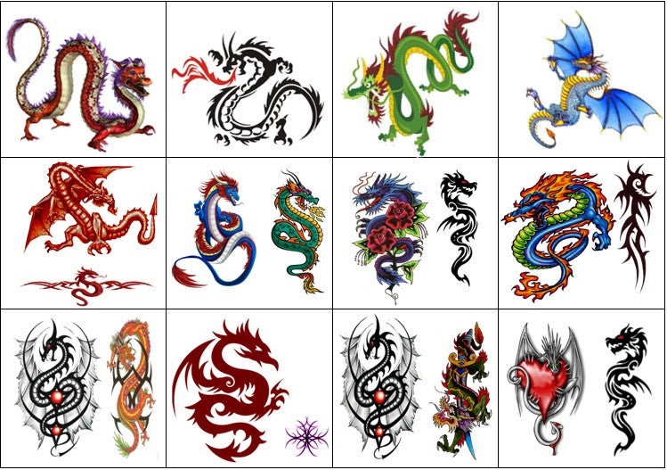 Buy Dragon Tattoo Temporary Body Waterproof Boy and Girl Tattoo ST92 Online   Get 64 Off