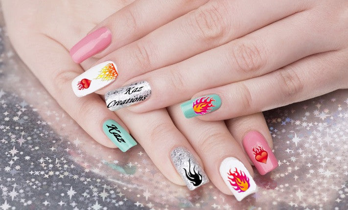 Featured image of post Nail Designs Fire Flames Set your nails on fire with this sizzling and flaming fire flames