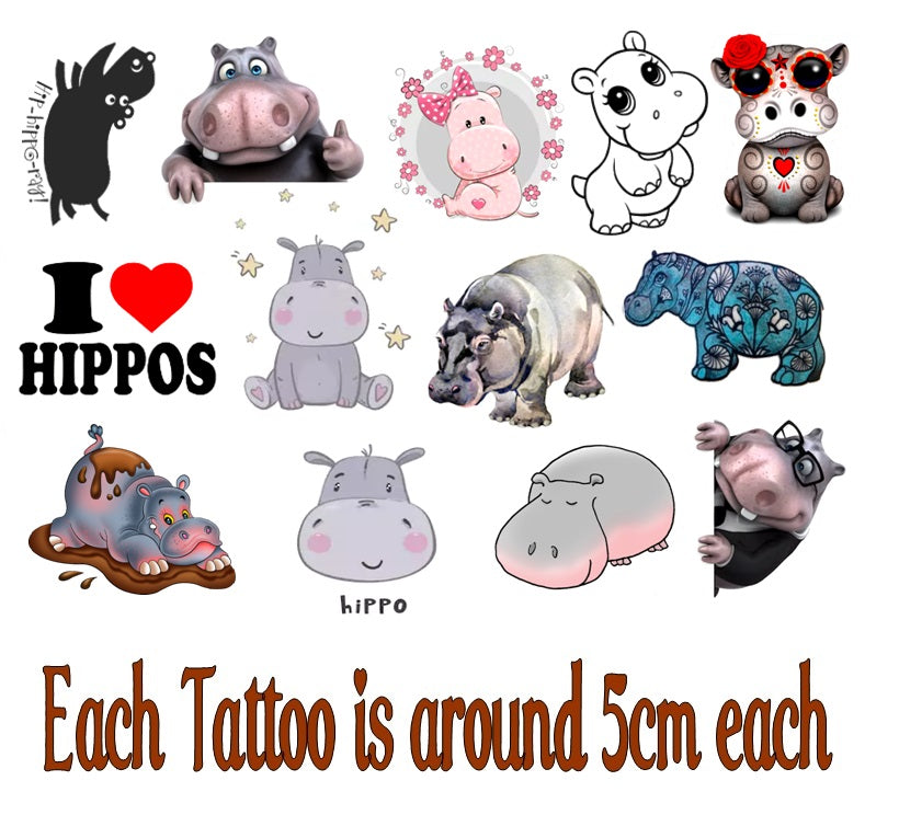 Hippo Tattoo  Hippo tattoo Tattoos Mini tattoos