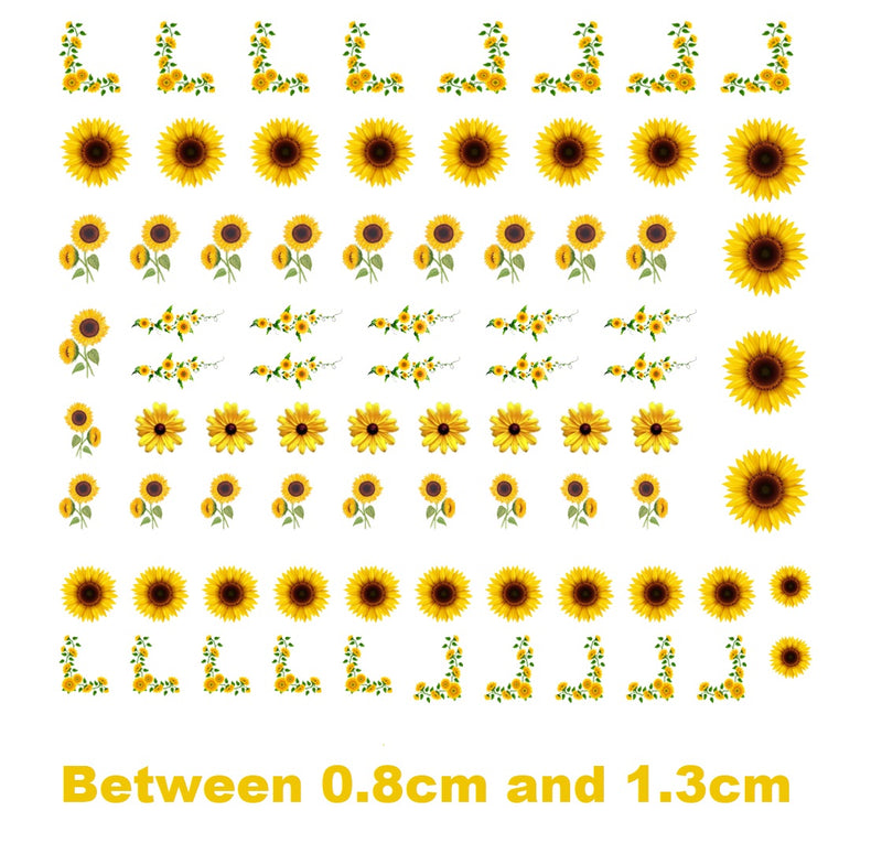 Sunflower Nail Art Decals
