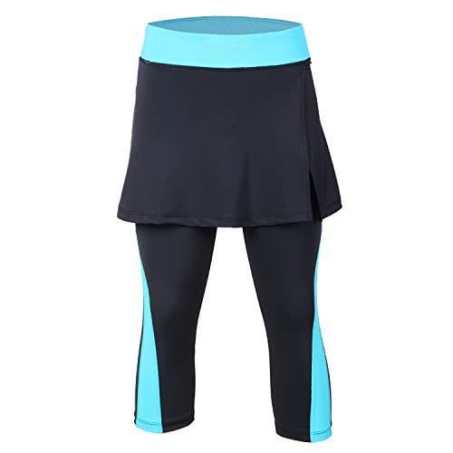 ANIVIVO Women Tennis Legging, Skirted Capri Leggings Tennis Pants for ...