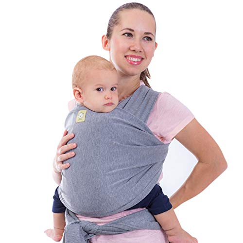 Photo 1 of Baby Wrap Carrier All-in-1 Stretchy Baby Wraps - Baby Sling - Infant Carrier - Babys Wrap - Hands Free Babies Carrier Wraps - Baby Shower Gift (Classic Gray)