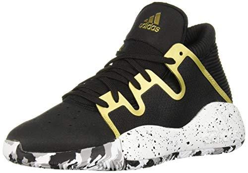 black and gold adidas basketball shoes