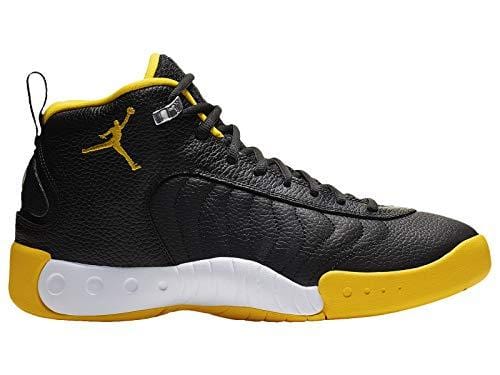 black and yellow jordan basketball shoes