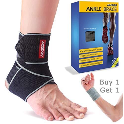 Ankle Brace, Husoo Breathable Ankle Support Compression Ankle Wrap for ...