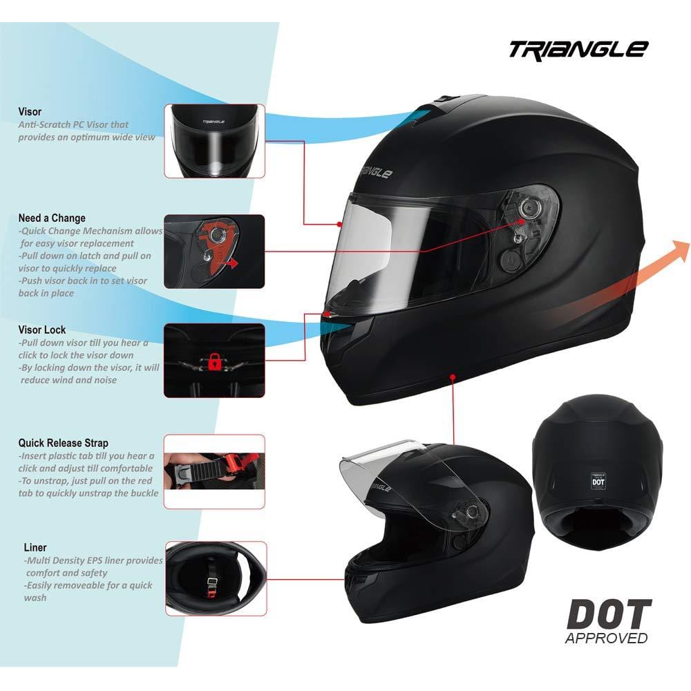 triangle motorcycle helmet visor