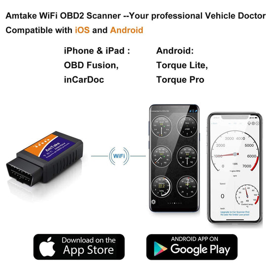 Amtake Upgraded Obd2 Scanner For Iphone Android Obdii Scanner Wifi Ultra Pickleball