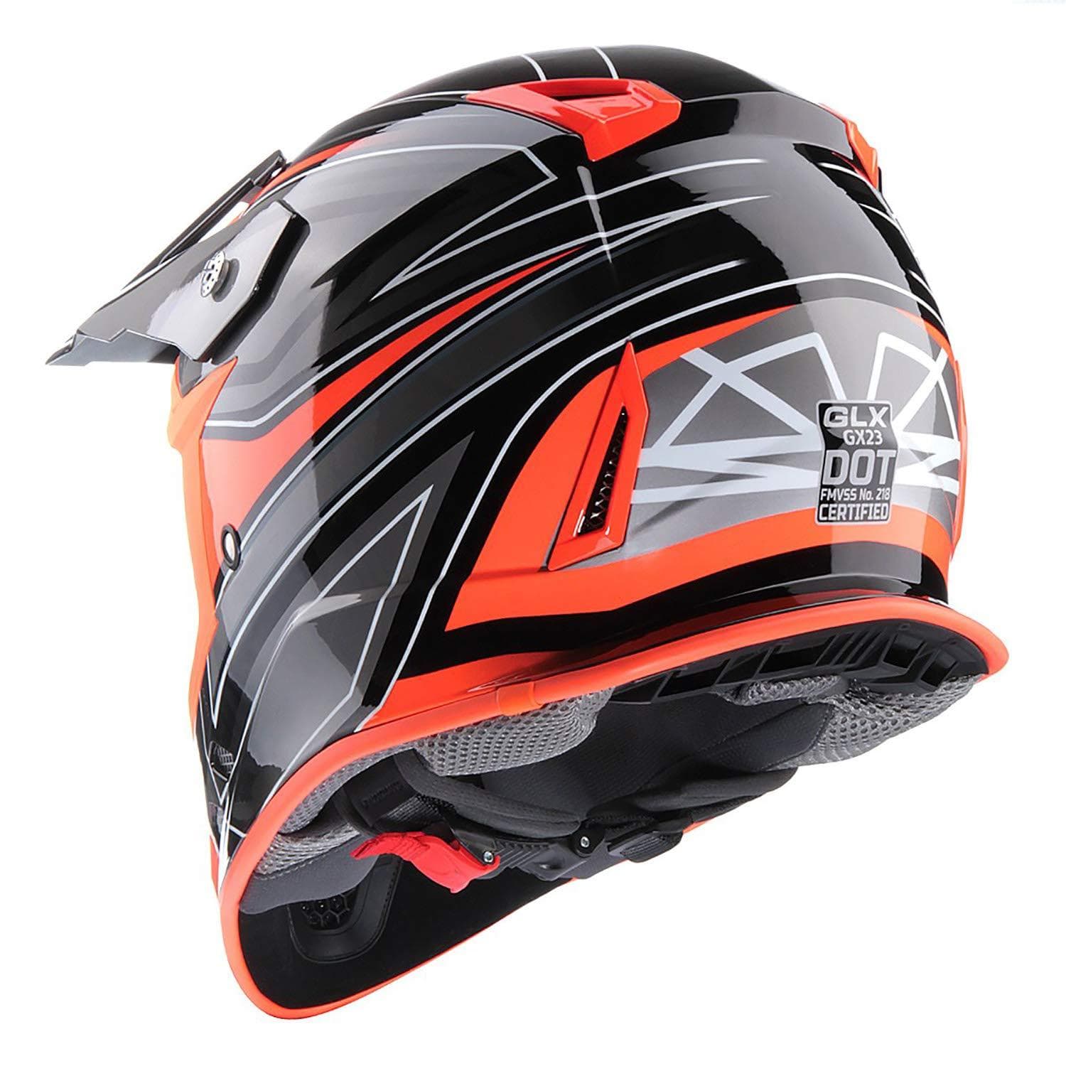 GLX Unisex-Adult GX23 Dirt Bike Off-Road Motocross ATV Motorcycle Helm