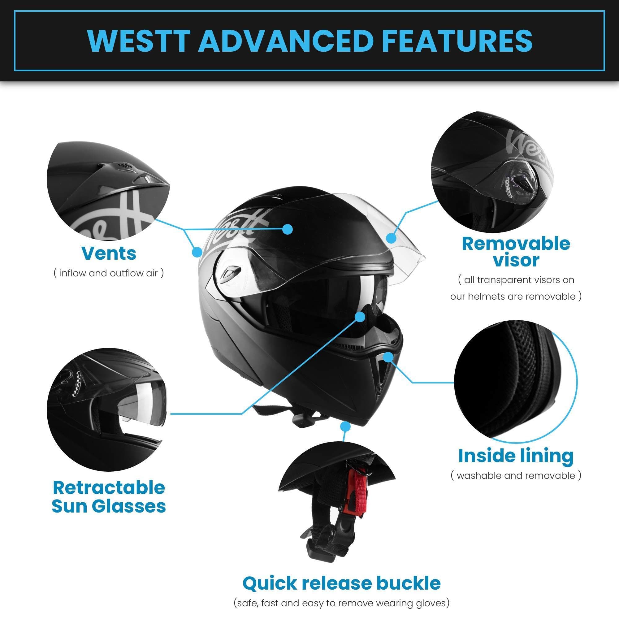 westt torque motorcycle helmet