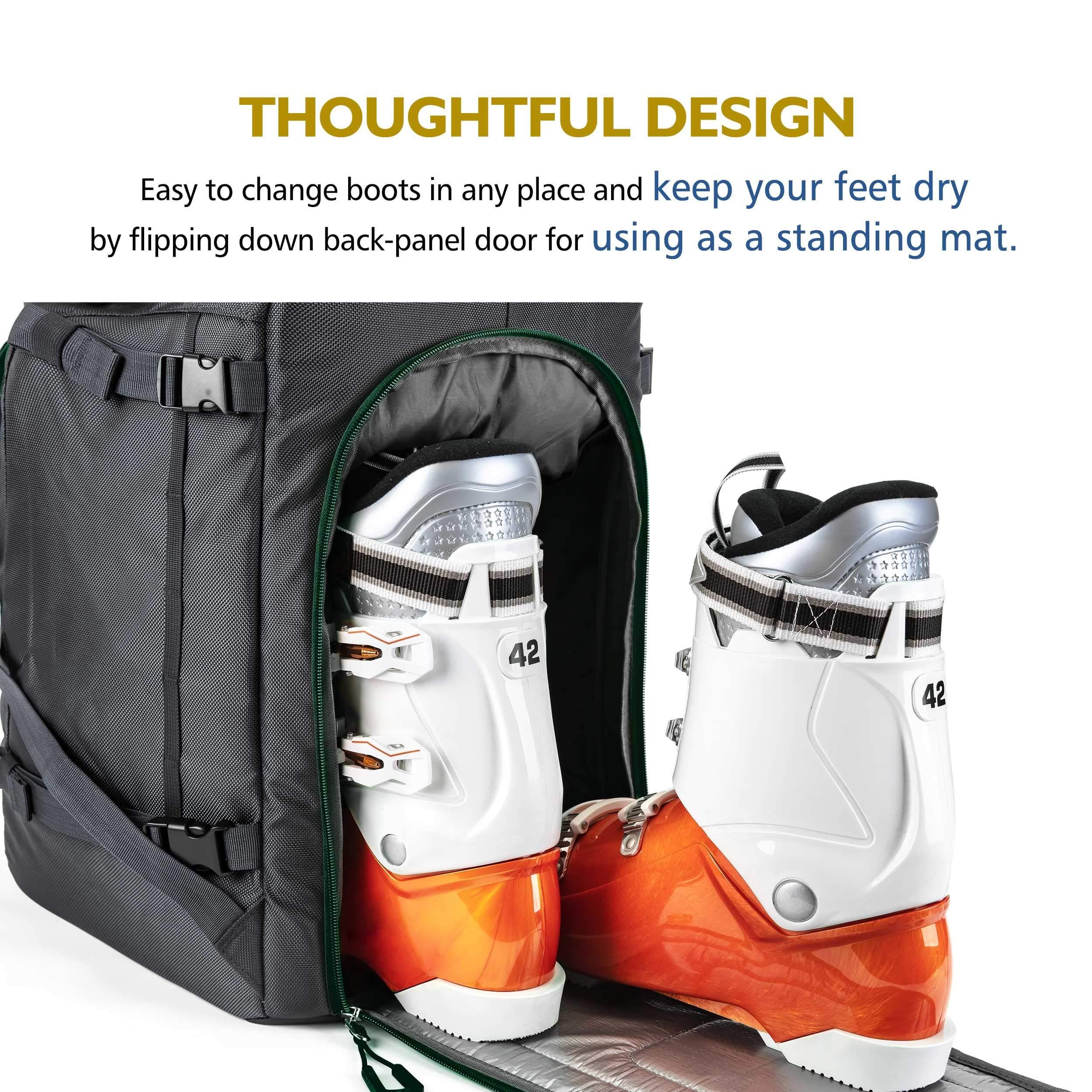 ski travel bag for skis and boots