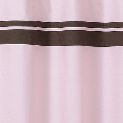 pink and brown shower curtain