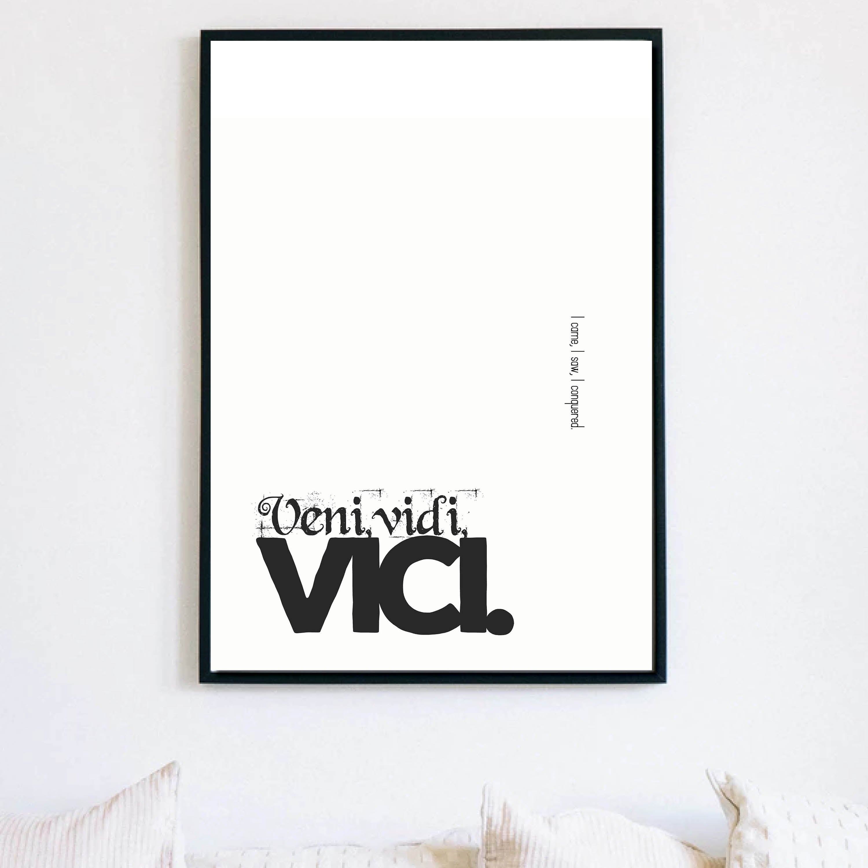 Veni Vidi Vici Latin Quote Poster Translation Came Saw Conquered Stock  Vector by ©Simeon.VD 396210030