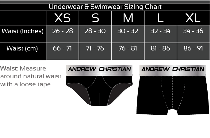 Andrew Christian Size Chart