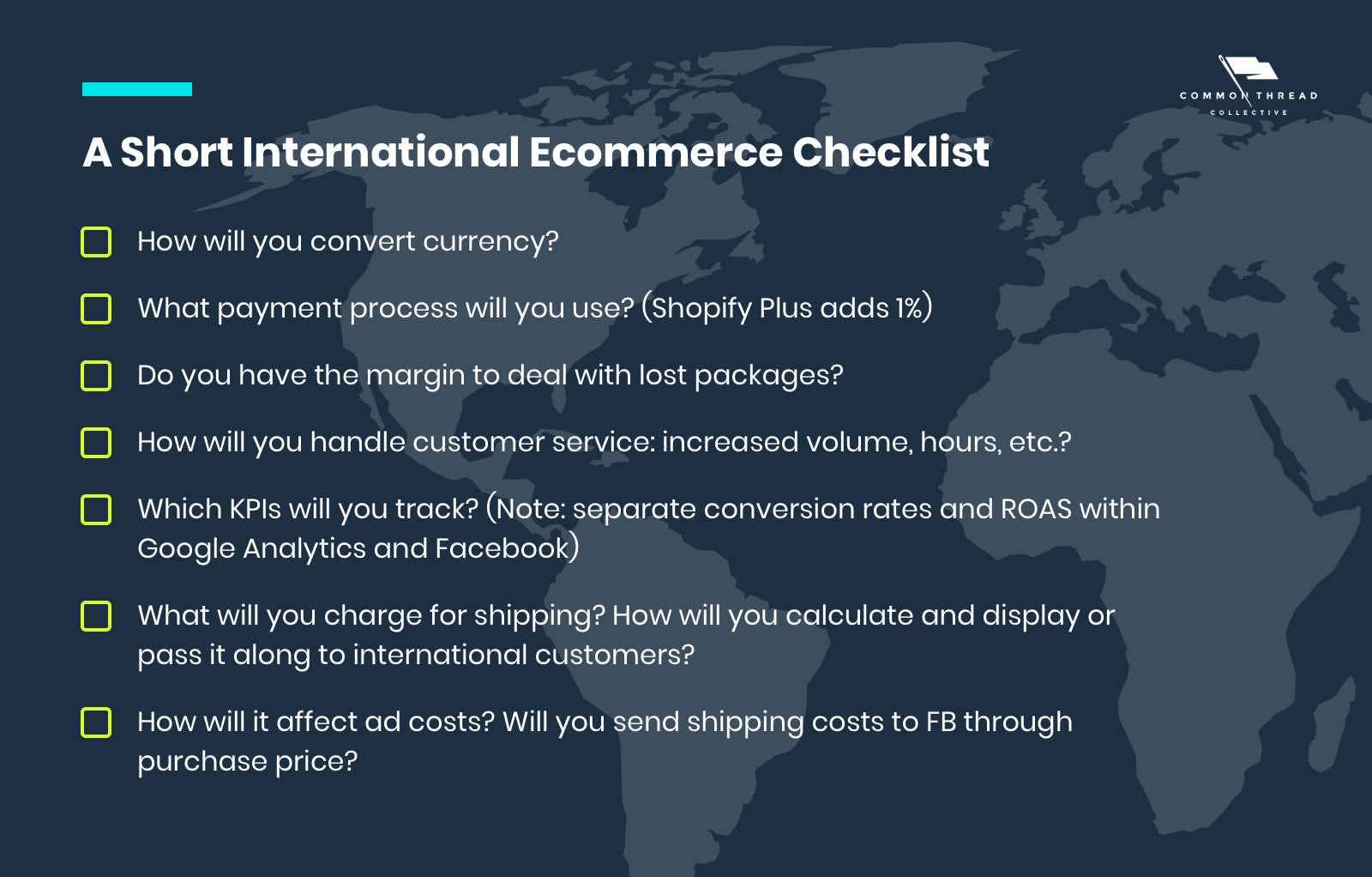 A Short International Ecommerce Checklist