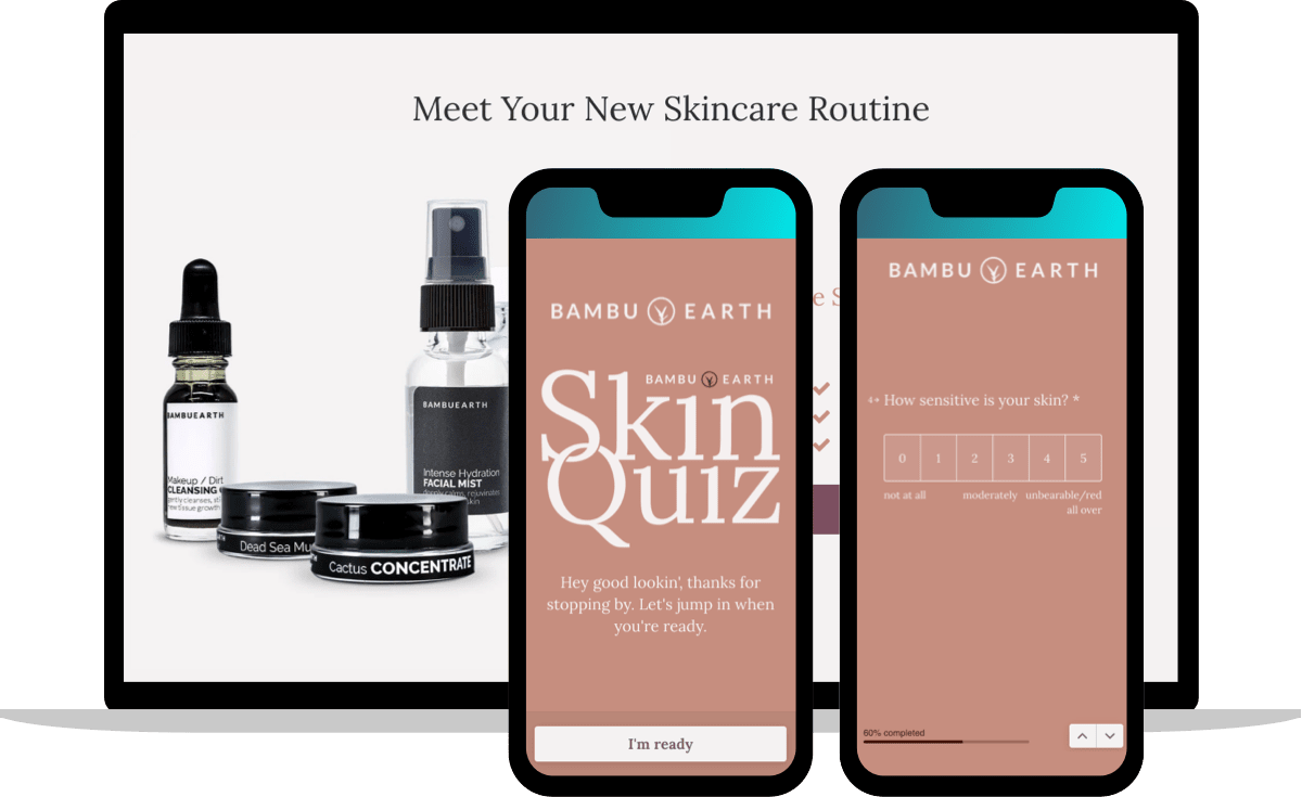 Bambu Earth Skin Quiz Ads Landing Page