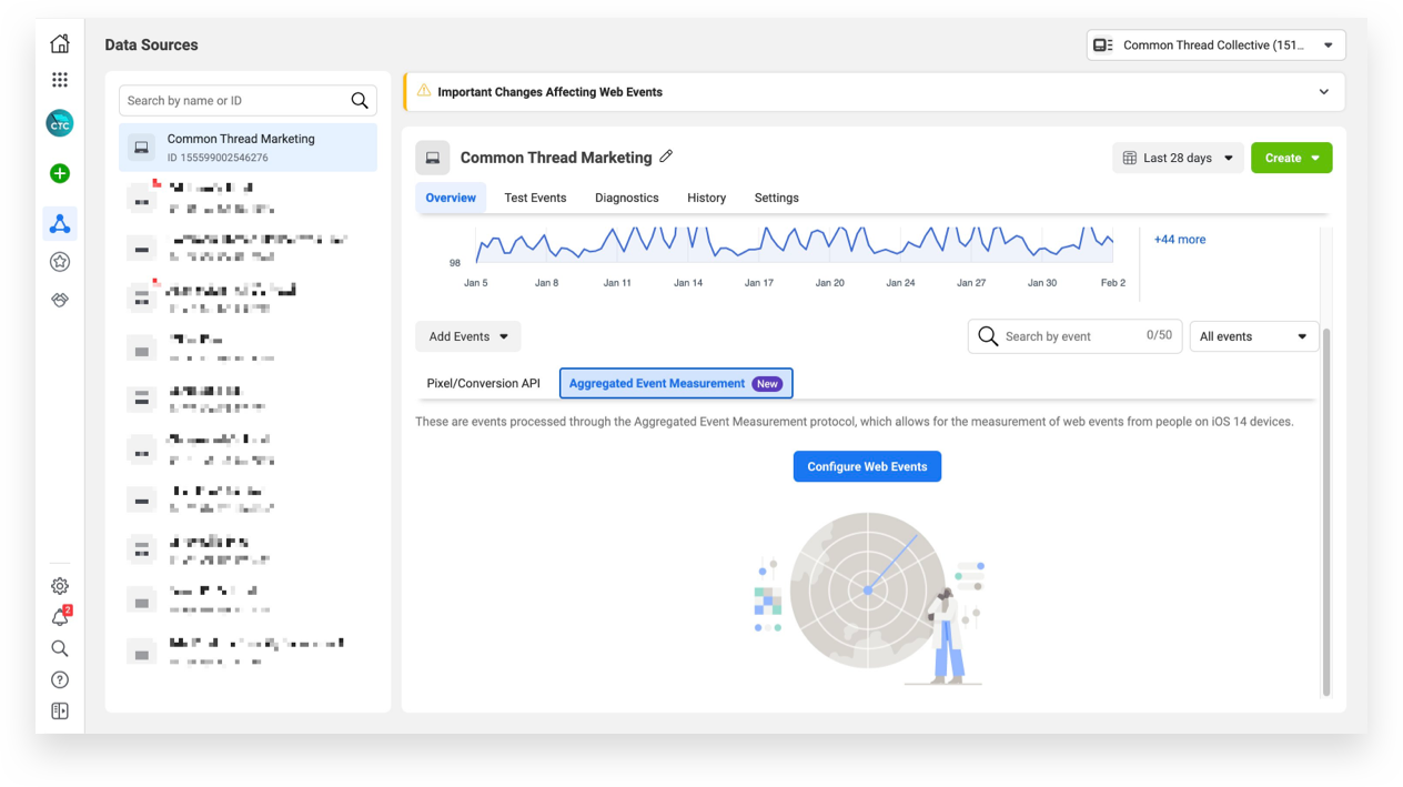 Setting up and prioritizing Facebook's Aggregated Events Management: Step 2