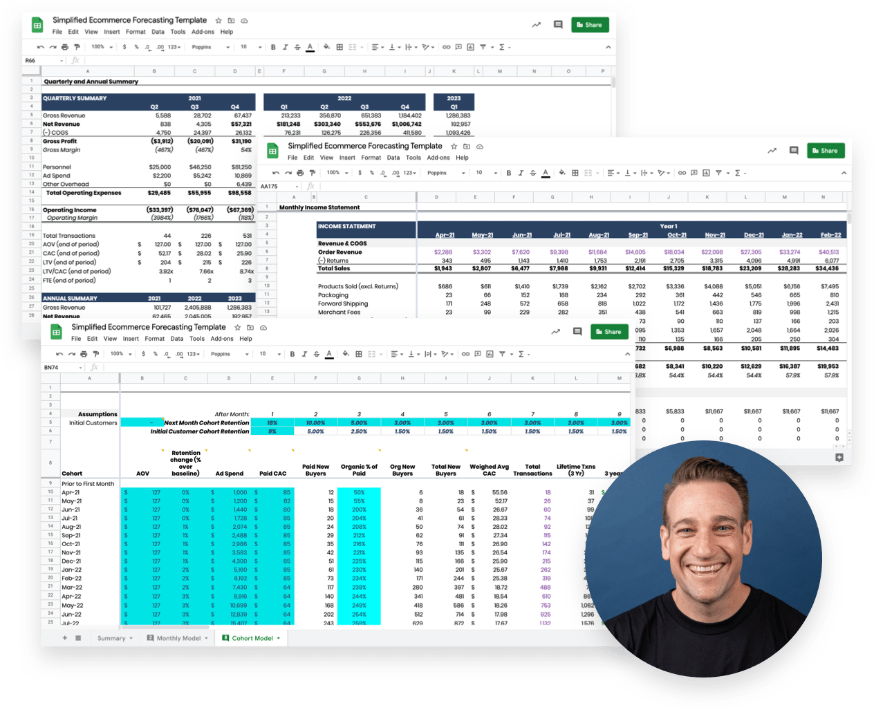 Ecommerce Forecasting Template with Video Tutorial Preview