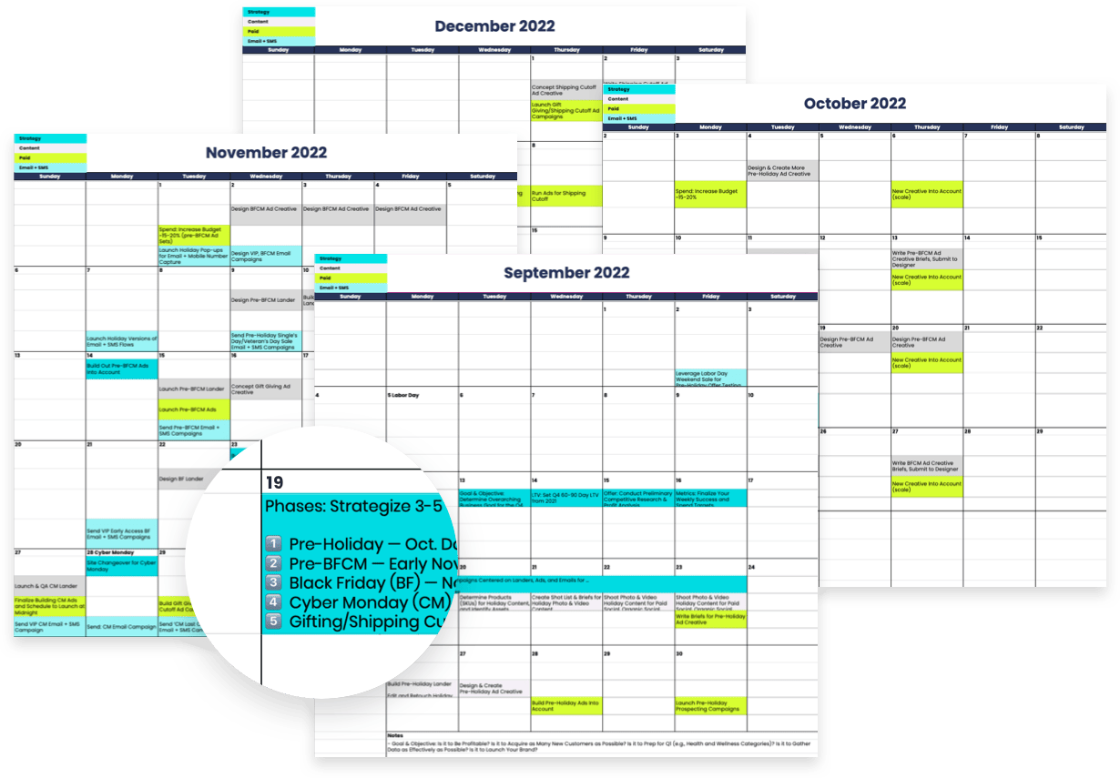 planning your black friday cyber monday marketing calendar for a successful ecommerce holiday