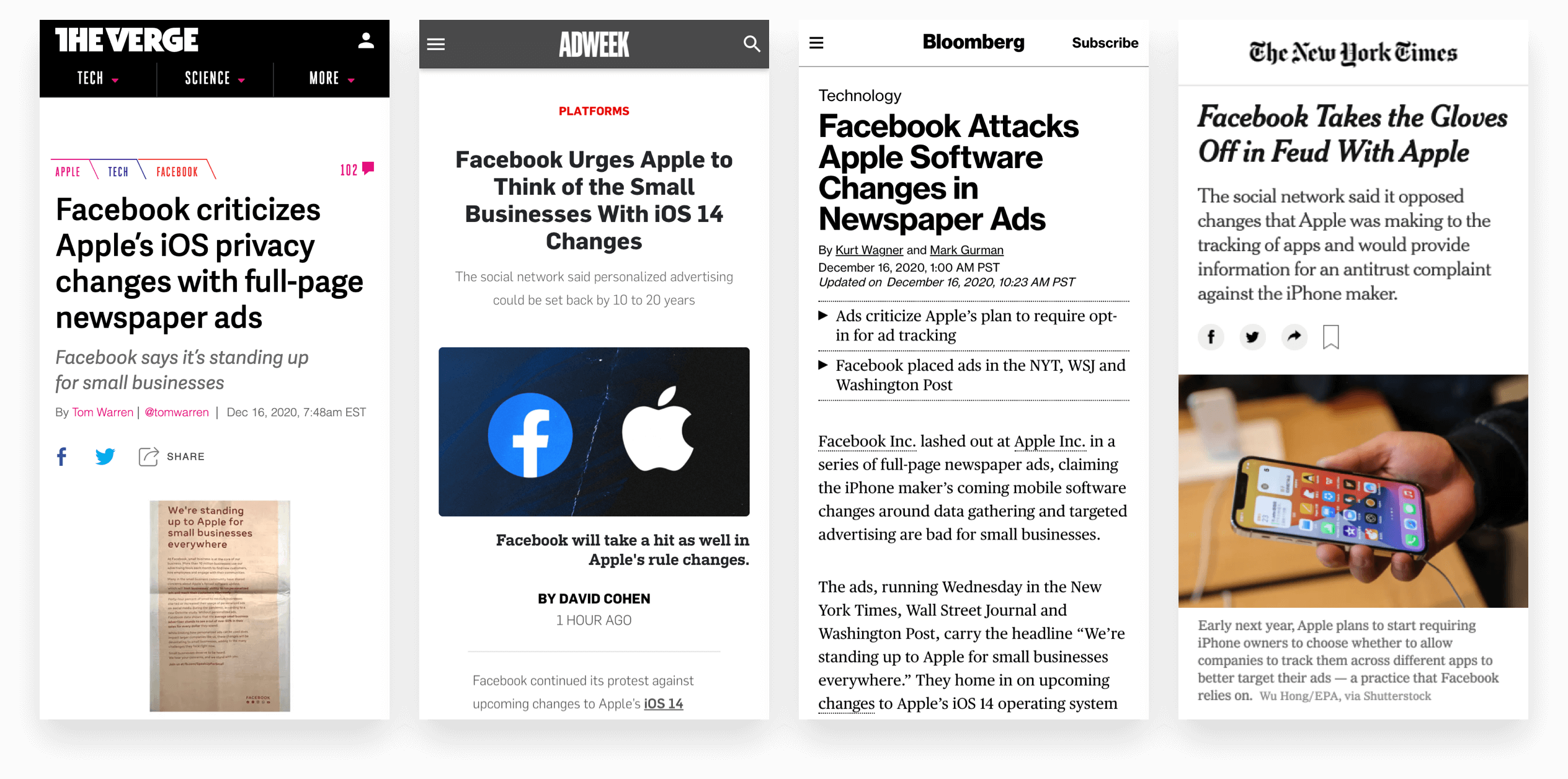 News on Facebook's Ads Attacking Apple's iOS14 Privacy and Data Update