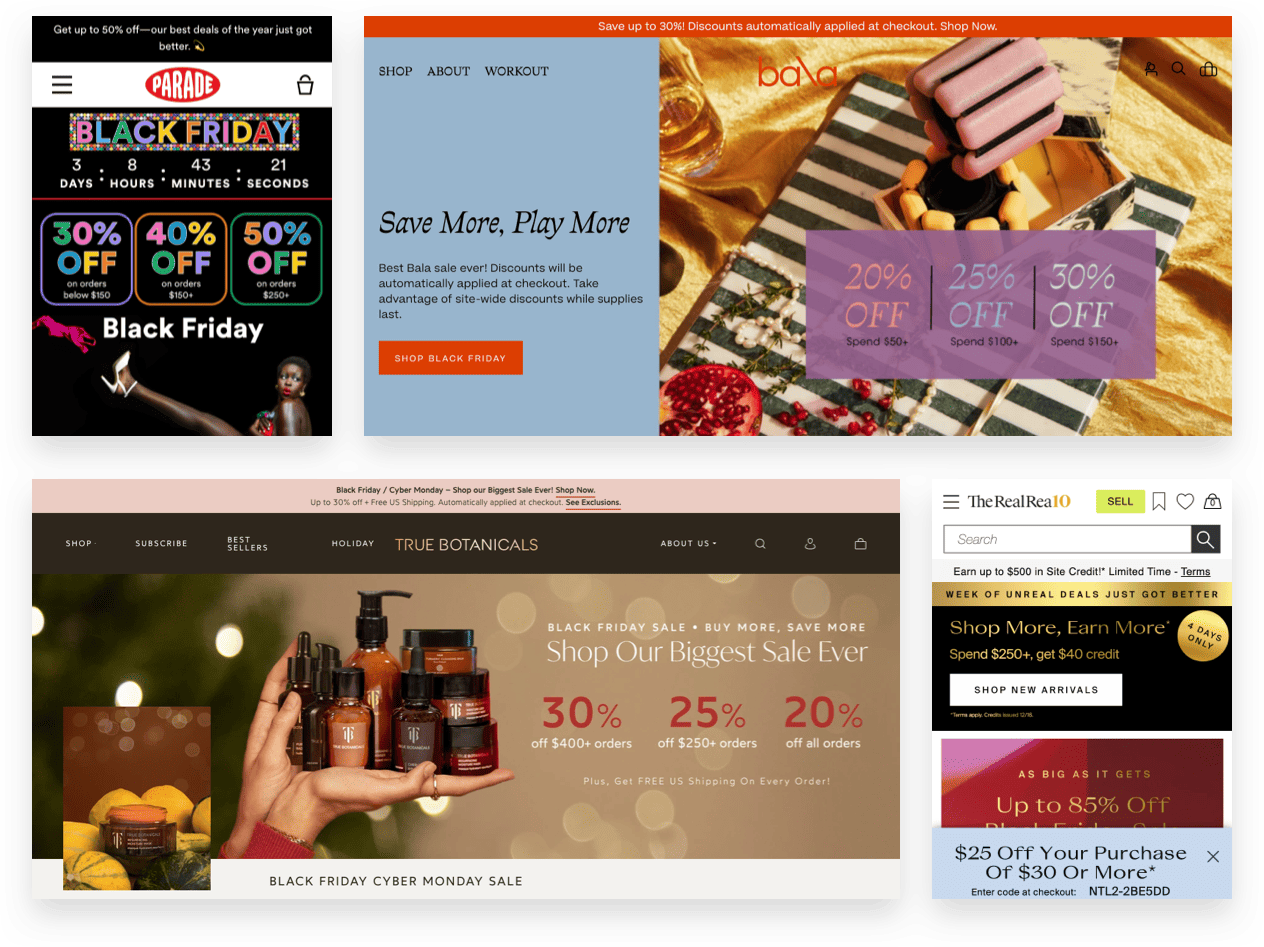 Examples of Tiered Discount Holiday Campaigns and Offers