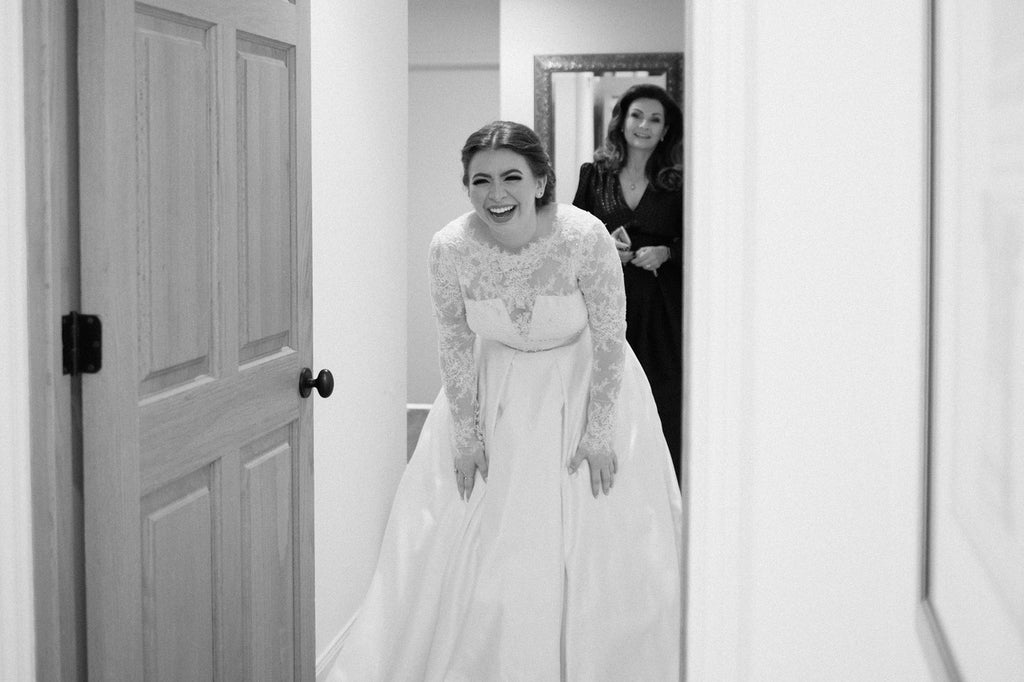 Kasey French Raley gets married in a custom David Peck gown at The Houstonian Club in Houston, TX