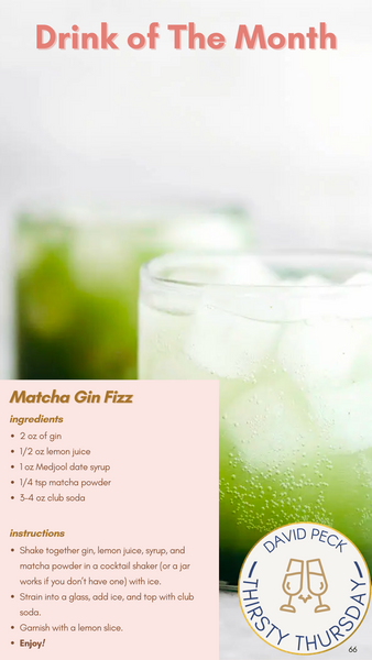 Macha Gin Fizz Drink Recipe