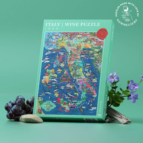 1000 piece wine puzzle about Italy that is educational and entertaining from Water & Wine