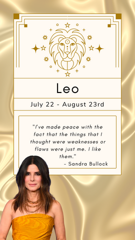 Sandra Bullock Leo zodiac quote