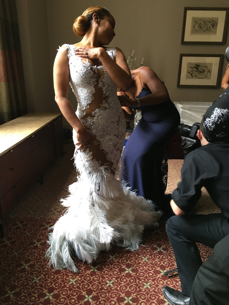 wedding dress final touches