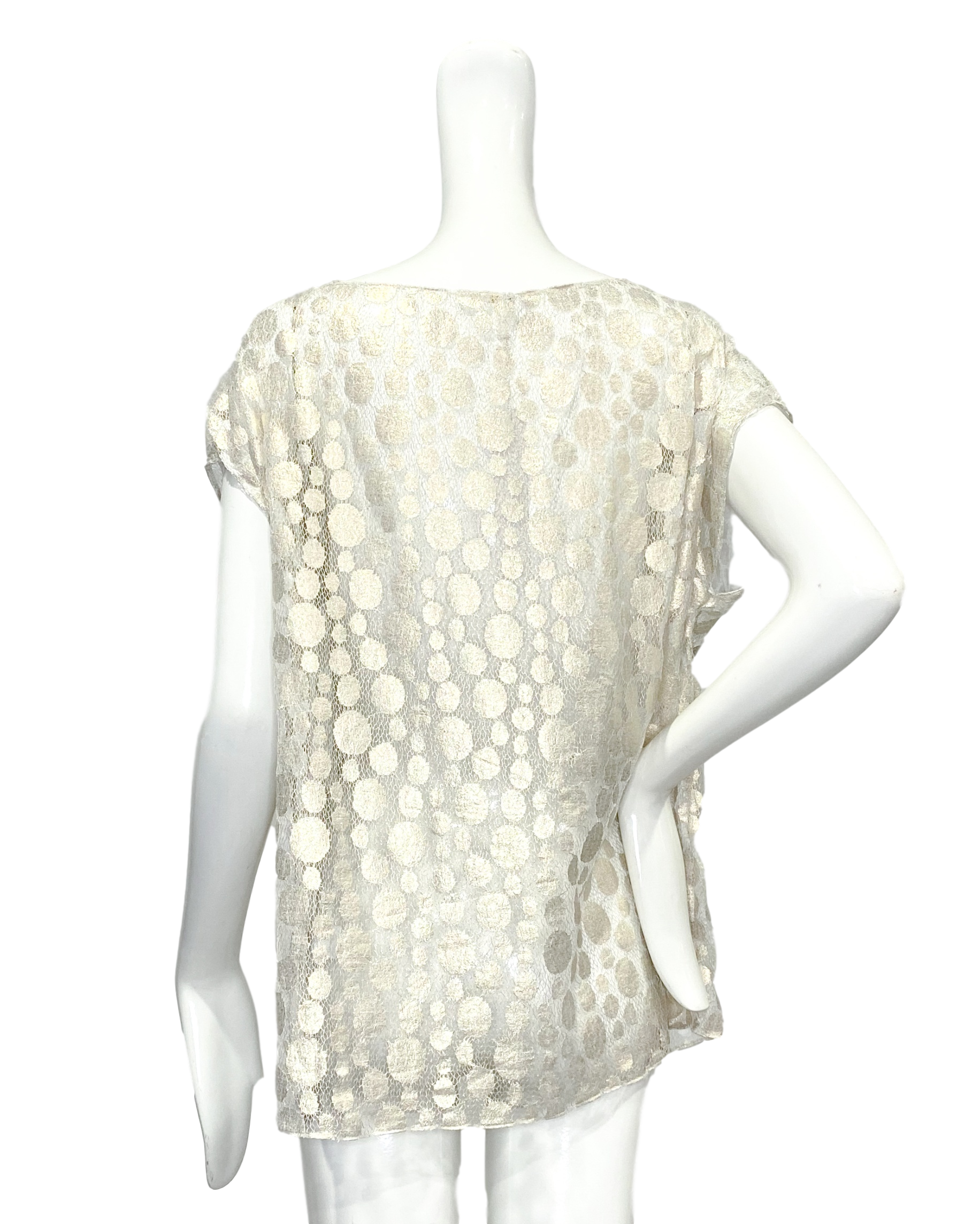 Cruz Top |  Gold Polka Dot Lace