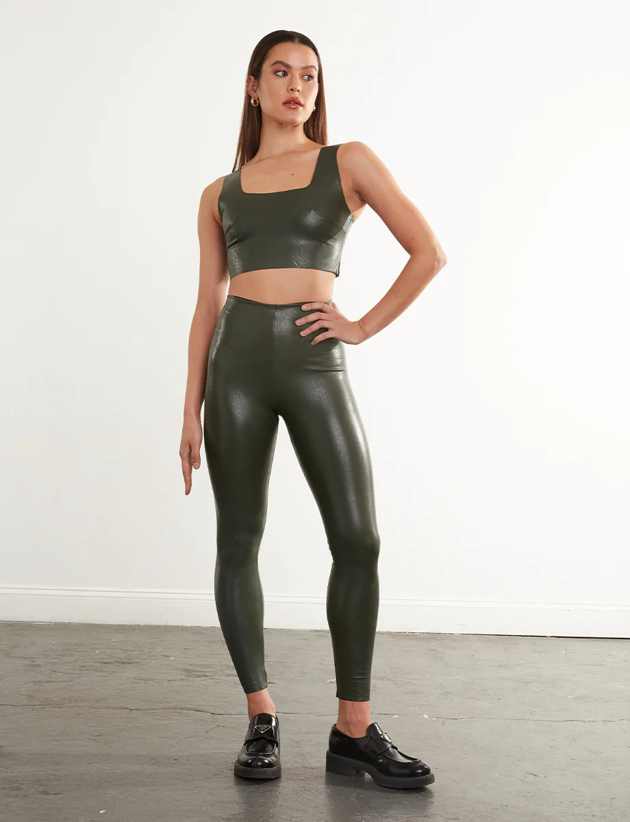 Faux Leather Leggings With Perfect Control | Available at David Peck | By  Commando