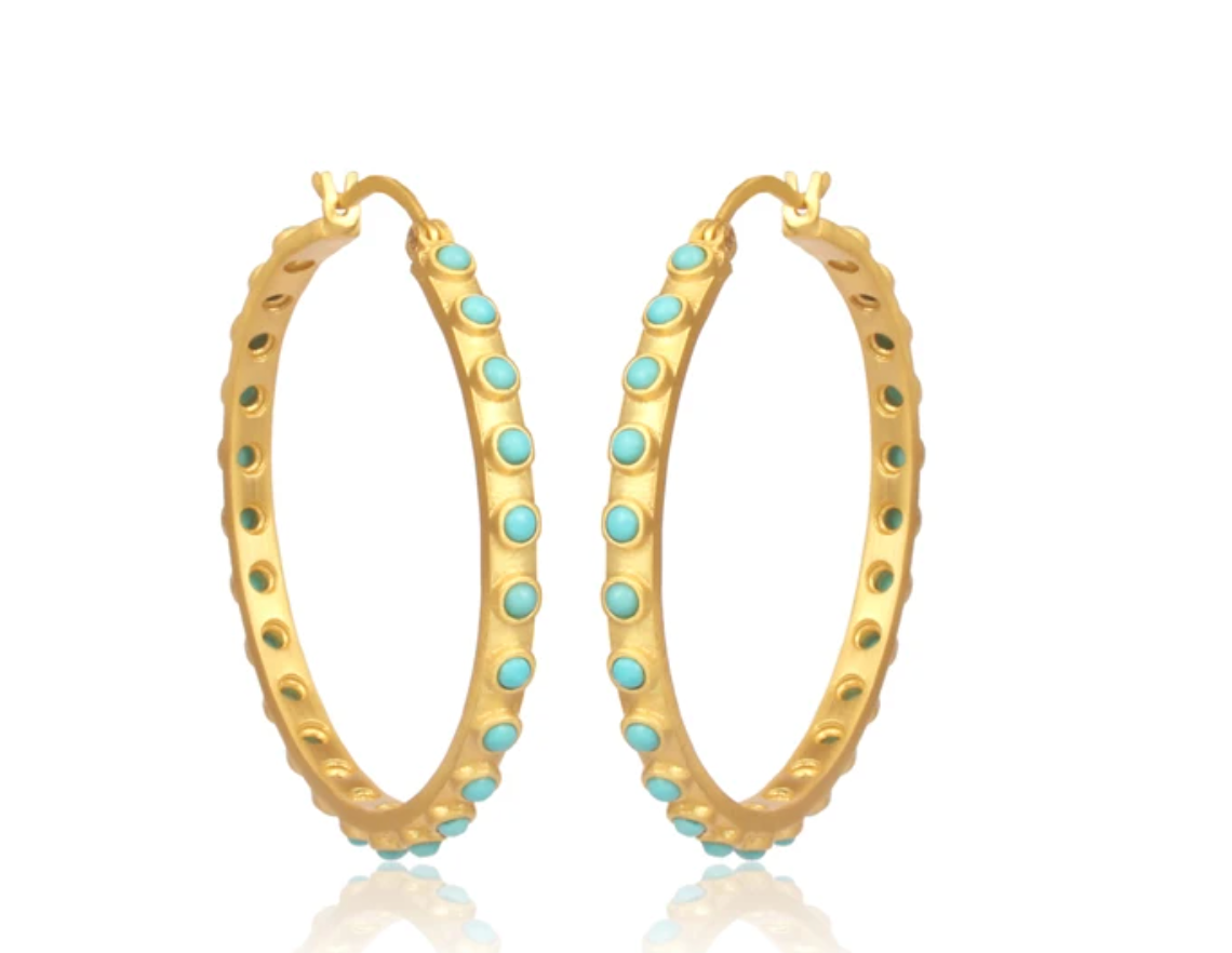 Turquoise Hoop Earring | Christina Greene