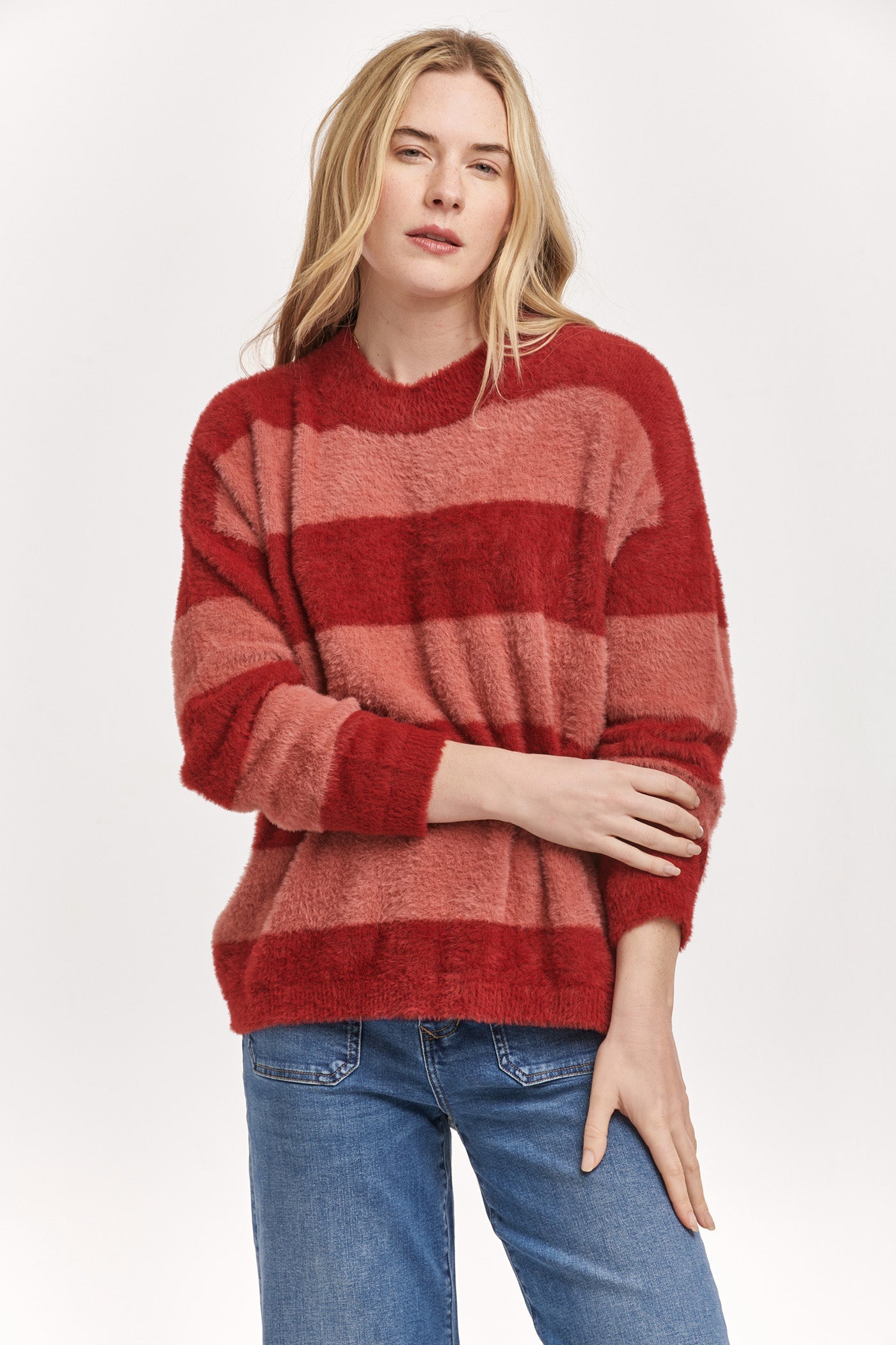 CAROLINE NOVELTY SWEATER CANDY CANE