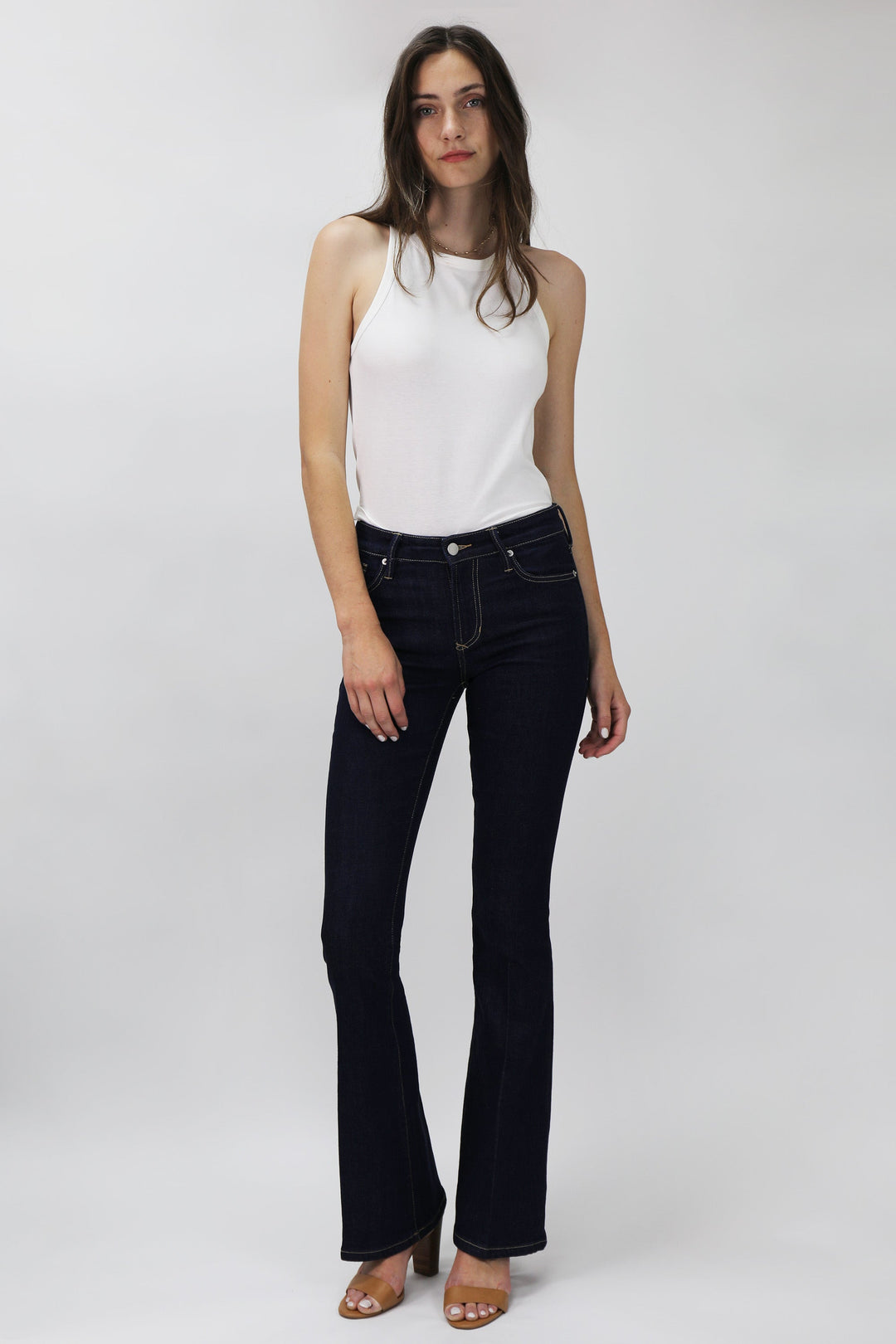 JAXTYN HIGH RISE BOOTCUT JEANS WITH SPLIT HEM