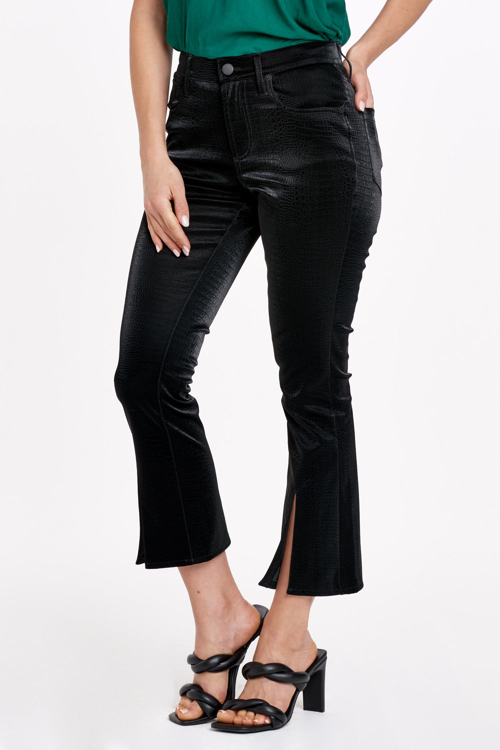 Dear John] Jeanne Cropped Vegan Leather Pants-Black — Ruthie Grace