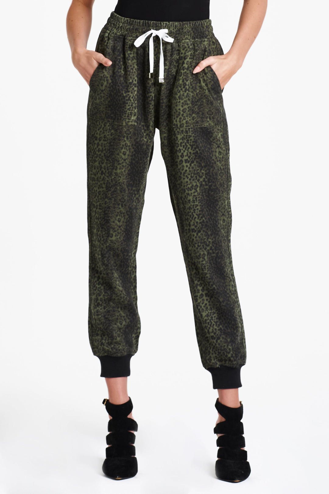 JACEY SUPER HIGH RISE CROPPED JOGGER PANTS CHARLESTON GREEN – DEAR