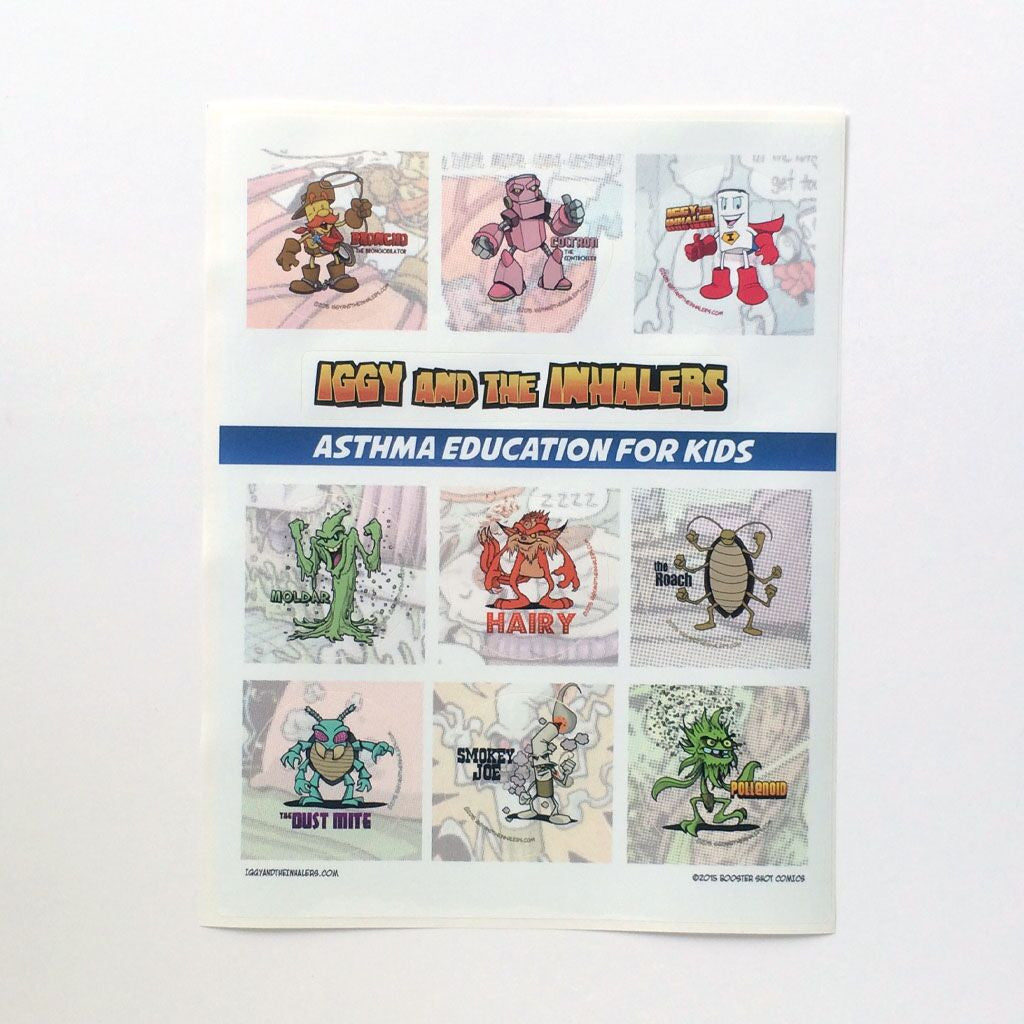 Asthma Sticker Sheets