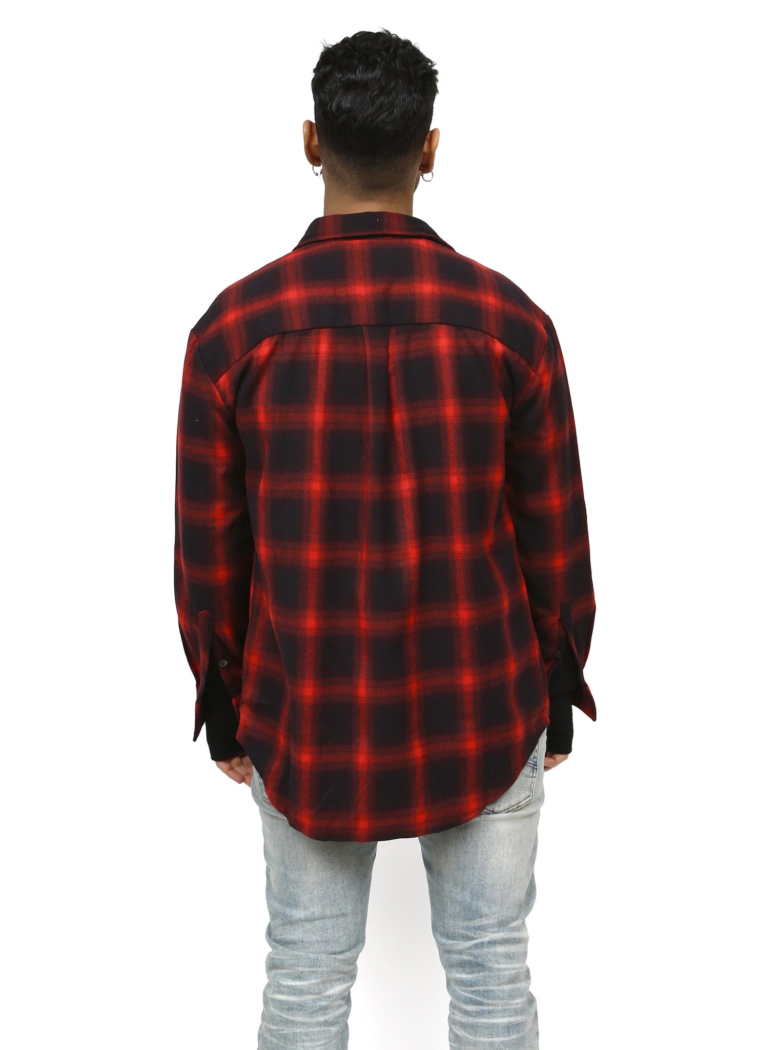 Red/Black Plaid Button Up Shirt