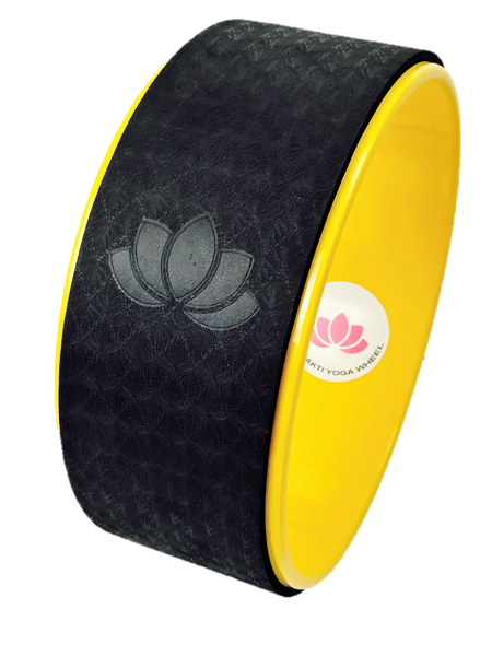 Black and Yellow Yoga Wheel