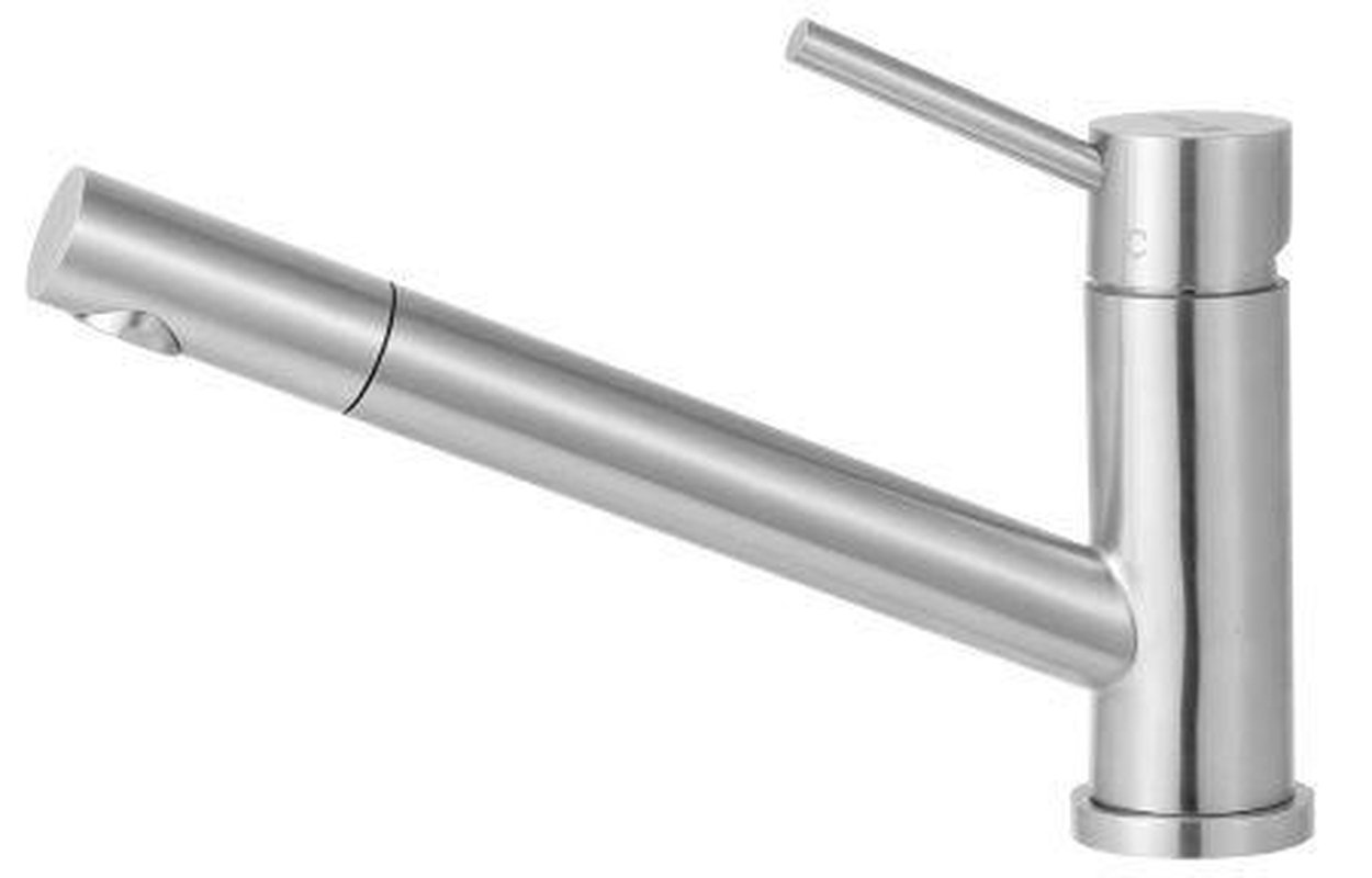 Alfi Brand Ab2025 Solid Stainless Steel Pull Out Kitchen Faucet