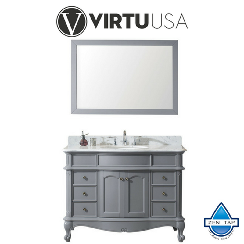 Norhaven 48 Single Bathroom Vanity With Marble Top And Round Sink