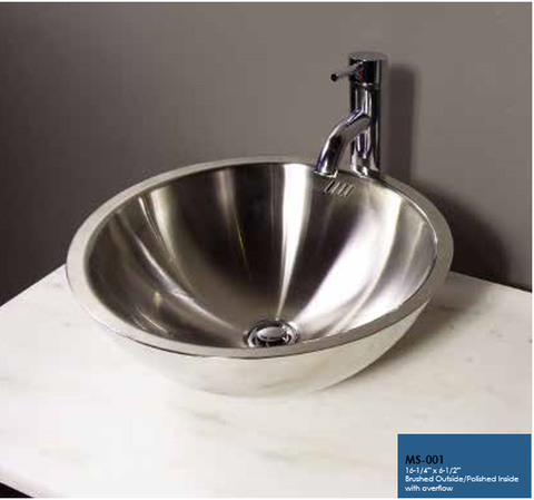 Buy Cantrio Koncepts MS-001 Double layered Stainless Steel 304 vessel sink - Zen Tap Sinks