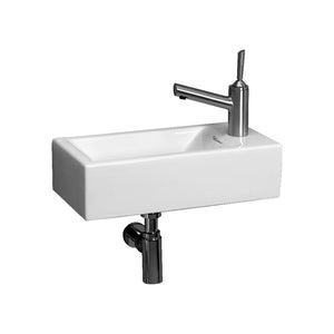 Whitehaus Wh1 114 White Ceramic Bath Wall Mount Basin Sink W Towel Bar Option