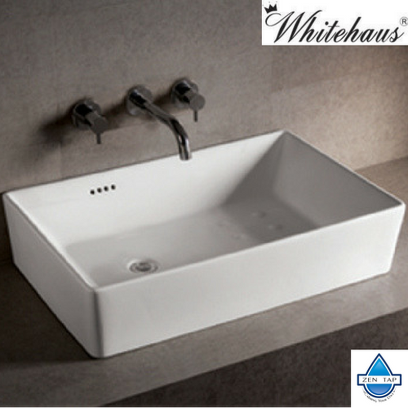 Whitehaus Whkn1081 Ceramic Rectangular Above Mount Bathroom Sink Basin