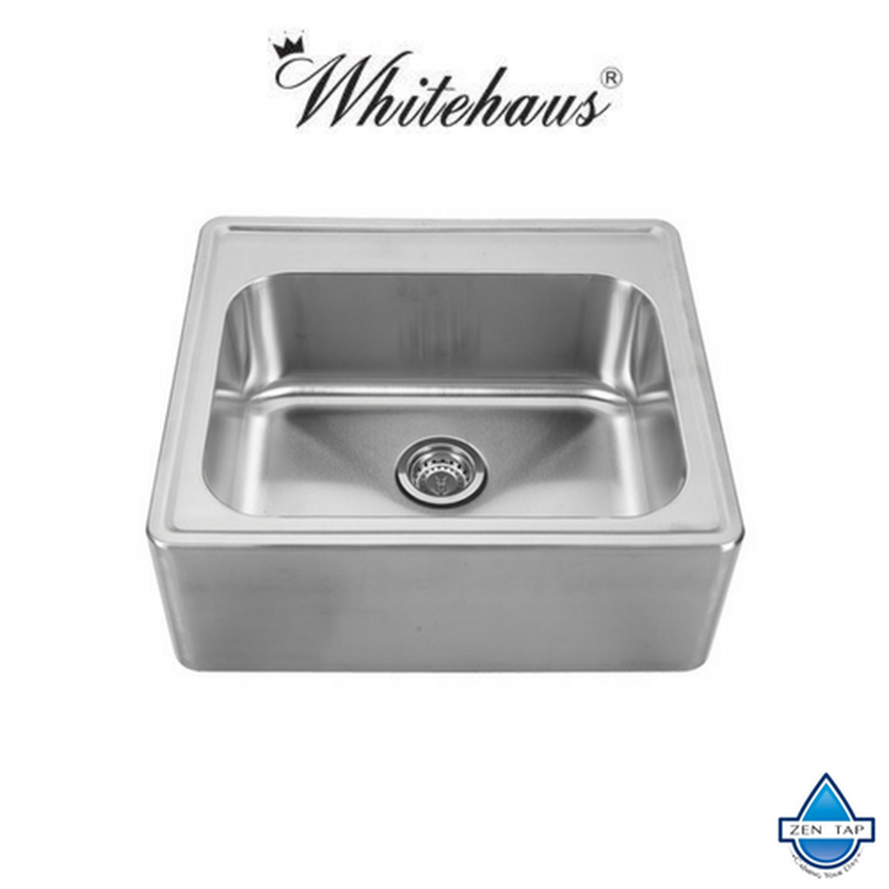 Whitehaus Whnap2522 Stainless Steel 25 Single Bowl Kitchen Apron Sink